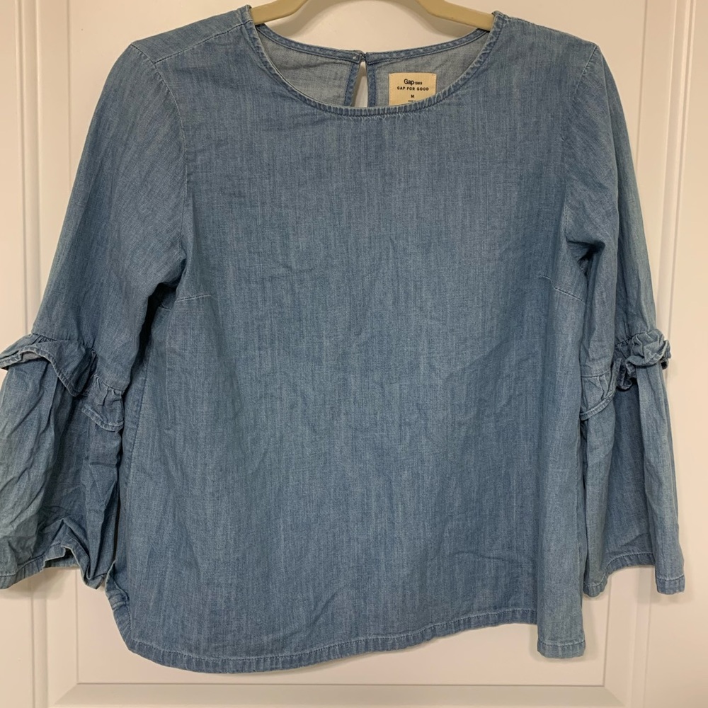 Gap Bell-Sleeve Denim Top